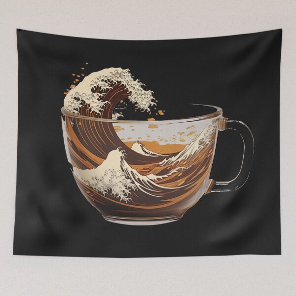 Item preview, The Great Wave Kanagawa of Coffee designed and sold by zand-n-zive.