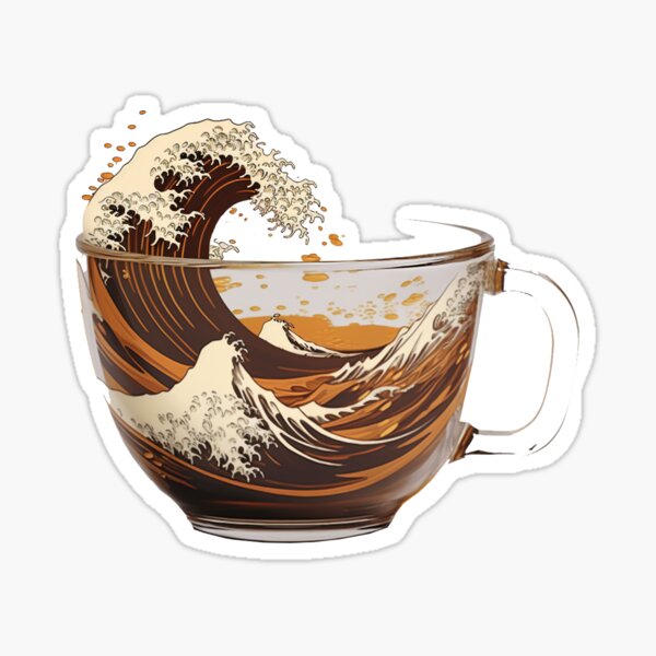 Item preview, The Great Wave Kanagawa of Coffee designed and sold by zand-n-zive.