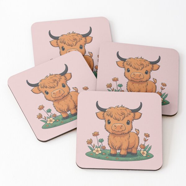 Item preview, Scottish Highland cow and flowers designed and sold by Nolan6.