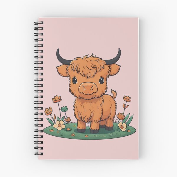 Item preview, Scottish Highland cow and flowers designed and sold by Nolan6.