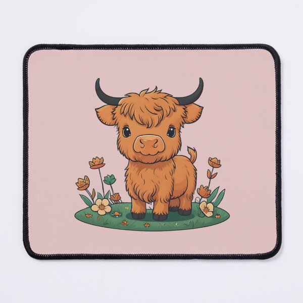 Item preview, Scottish Highland cow and flowers designed and sold by Nolan6.