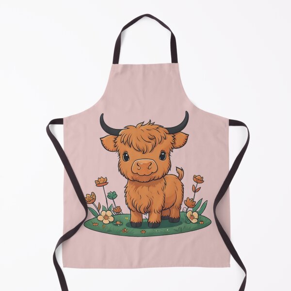 Item preview, Scottish Highland cow and flowers designed and sold by Nolan6.