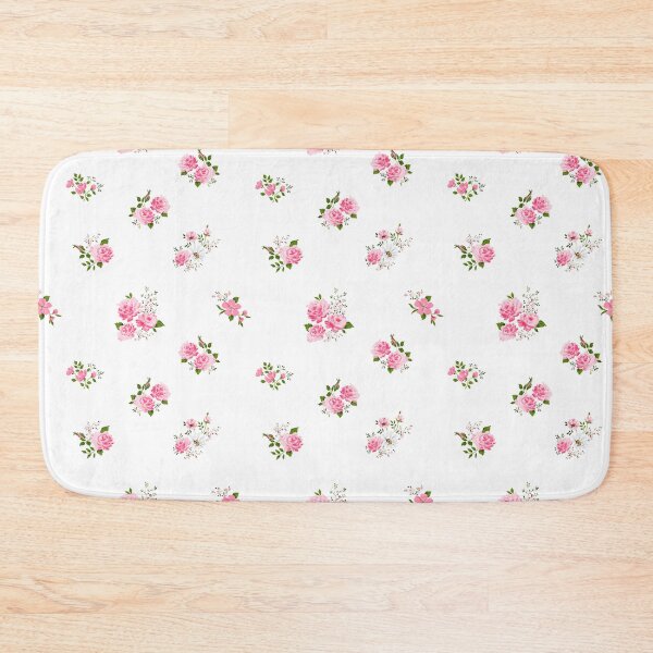 Item preview, Cute vintage rose flower pattern on white background designed and sold by LourdelKaLou.