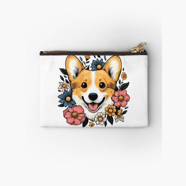 Item preview, Corgi dog in the flower garden designed and sold by ArisaHong.