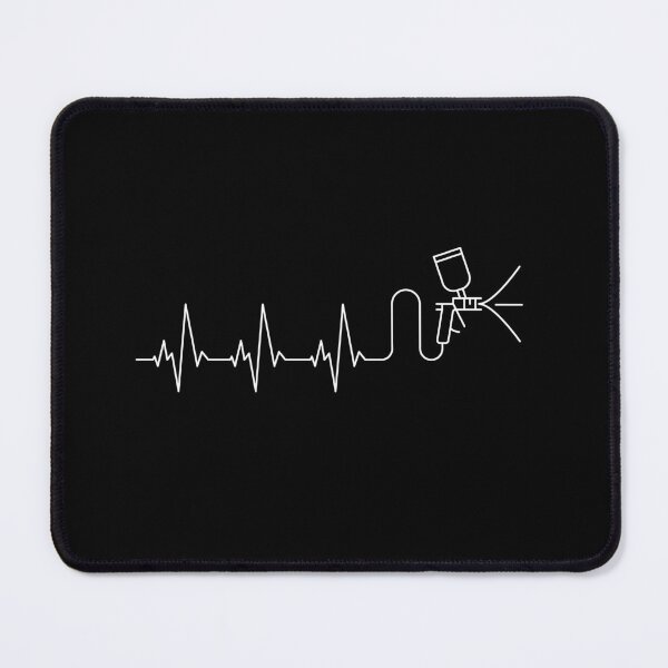 Item preview, Auto Body Painting Heartbeat - Spray Gun EKG Pulse Line outline design for Car painters designed and sold by venomousvector.