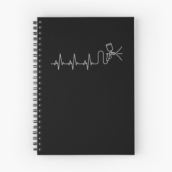 Item preview, Auto Body Painting Heartbeat - Spray Gun EKG Pulse Line outline design for Car painters designed and sold by venomousvector.