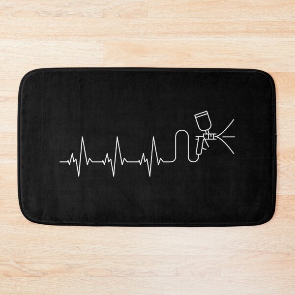 Item preview, Auto Body Painting Heartbeat - Spray Gun EKG Pulse Line outline design for Car painters designed and sold by venomousvector.