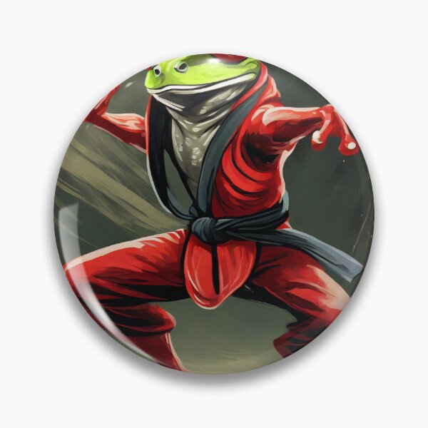 Item preview, Frog practicing martial arts designed and sold by fotofeast.