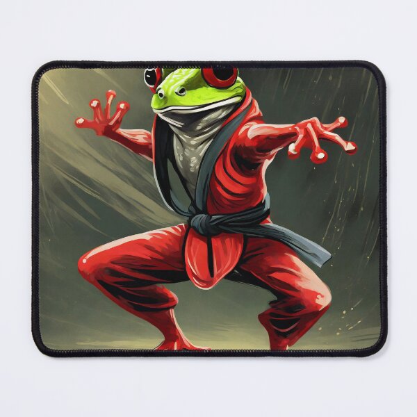 Item preview, Frog practicing martial arts designed and sold by fotofeast.