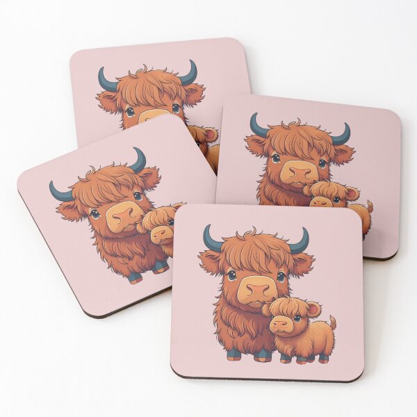 Item preview,  Mother Scottish Highland cow and calf designed and sold by Nolan6.
