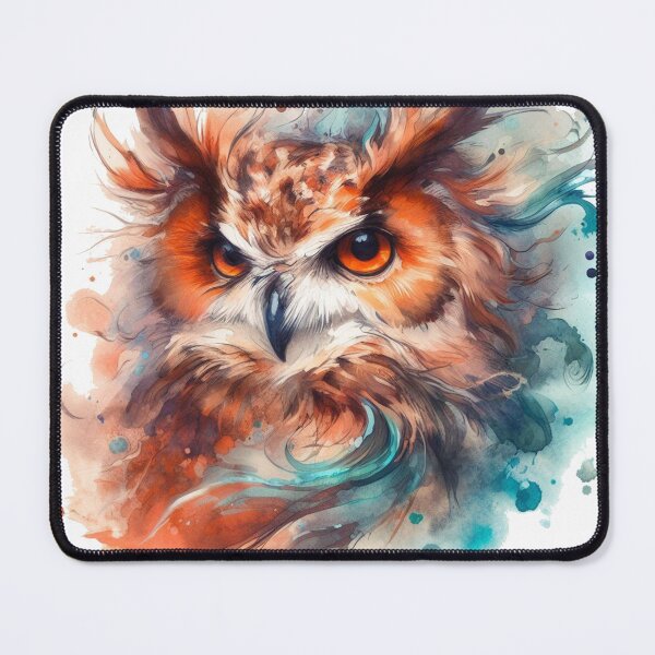 Item preview, Owl Watercolor T-Shirt and Painting | Owl art | Bird painting | Animal Arts | Owl watercolor painting | Owl designed and sold by Ranja Sanat.