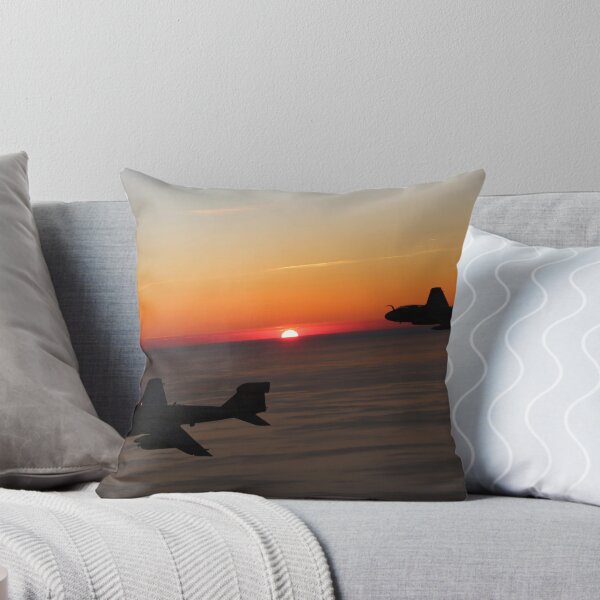 Item preview, STK109377M-Two EA-6B Prowlers are silhouetted by a setting sun. designed and sold by StocktrekImages.