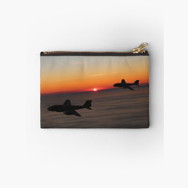 Item preview, STK109377M-Two EA-6B Prowlers are silhouetted by a setting sun. designed and sold by StocktrekImages.