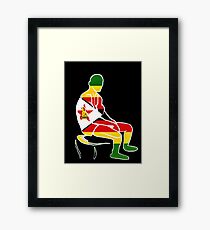 Custom Stencil Man - Zimbabwe Framed Print