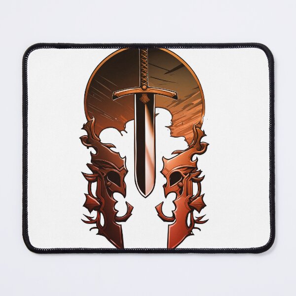 Item preview, Warrior coat of arms gold/sepia designed and sold by Salimgor Hangaround Music.