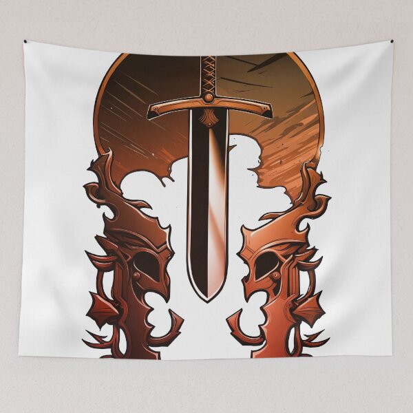 Item preview, Warrior coat of arms gold/sepia designed and sold by Salimgor Hangaround Music.