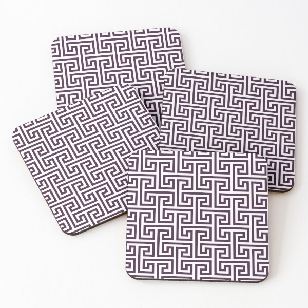 Item preview, Geometric Pattern: Key Bridge Interlock Negative: Yolanda Dark Plum designed and sold by Red Wolf.