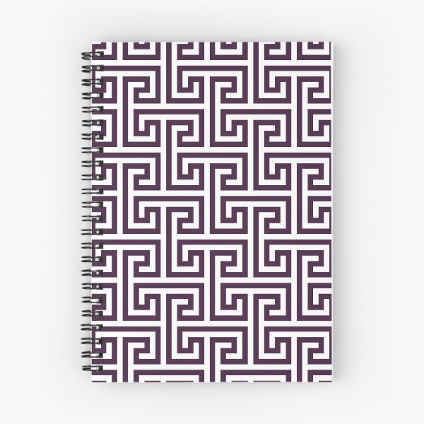 Artikelvorschau, Geometrisches Muster: Key Bridge Interlock Negativ: Yolanda Dark Plum entworfen und verkauft von Red Wolf.