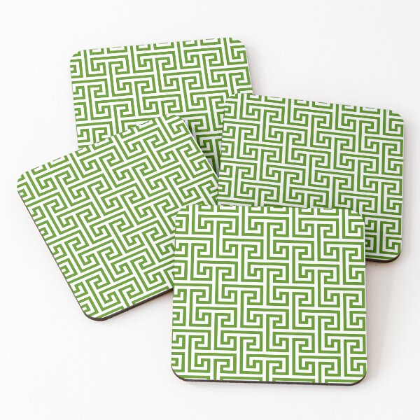 Item preview, Geometric Pattern: Key Bridge Interlock Negative: Yolanda Scheele's Green designed and sold by Red Wolf.