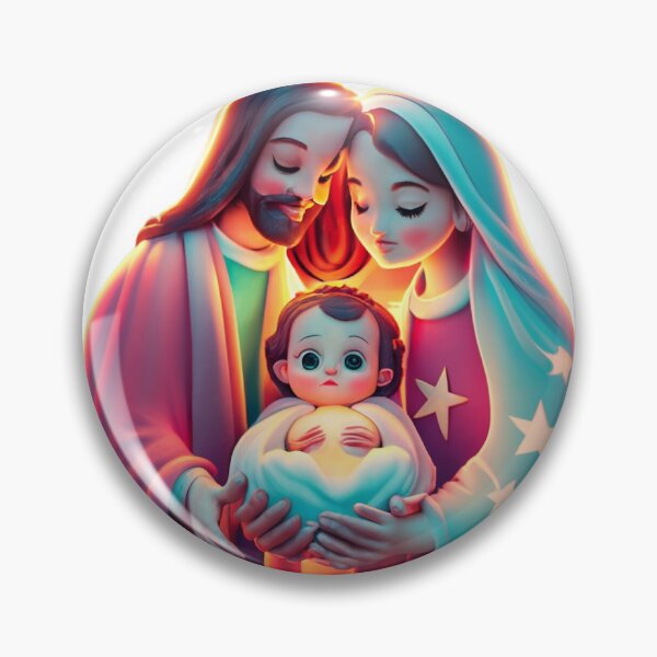 Item preview, Christian Christmas. Jesus, Mary and Joseph. Gift of Peace and Love designed and sold by BRINDELEGARD.