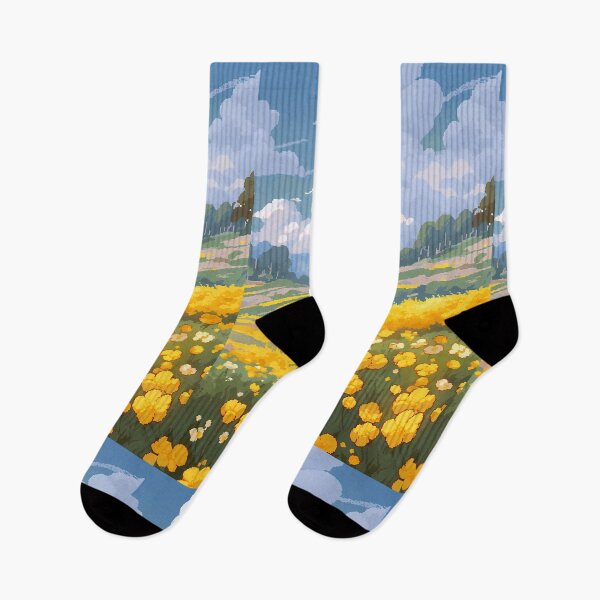 Item preview, Anime Yellow Flower field, pixel art- Relaxing designed and sold by octoboobs.