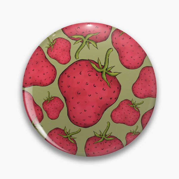 Item preview, Pink Strawberries I - Hot Pink and Green designed and sold by rnmarts.