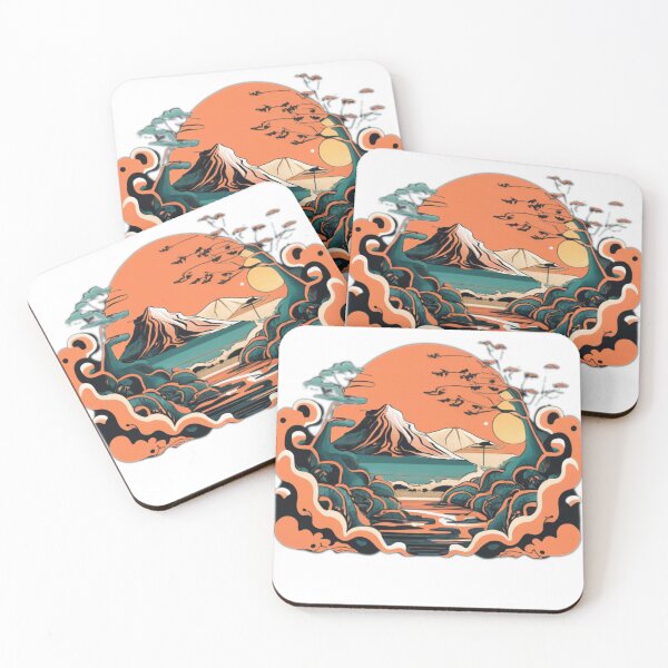 Item preview, Japanese style sunset 1 designed and sold by rayo-art.