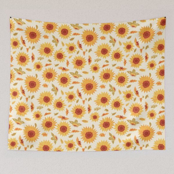Item preview, Boho Sun 1980s,Vintage Sunflower Boho,vintage sunflower Tapestries,Gypsy Sunflower Scarves  designed and sold by Aopo Chaloemphon.