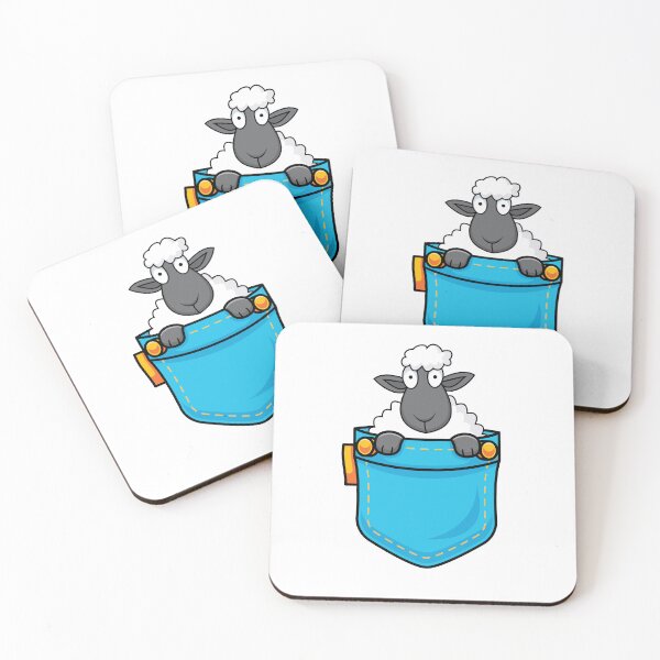 Item preview, cute sheep in pocket designed and sold by yaZzaboy.