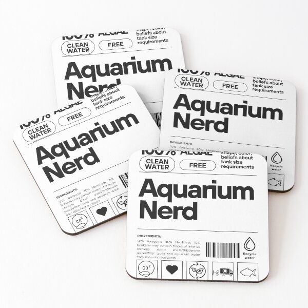 Artikelvorschau, Aquarium Nerd Nährwertkennzeichnung entworfen und verkauft von YellowHouseTee.