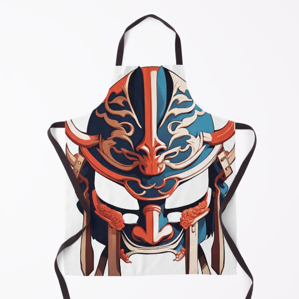 Artikelvorschau, Samurai Helm Blau/Rot entworfen und verkauft von Salimgor Hangaround Music.