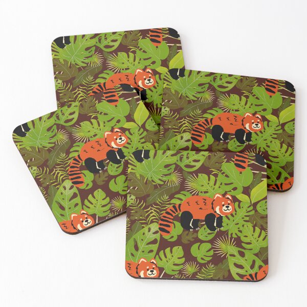 Item preview, Red Panda Jungle Pattern designed and sold by BettySpicer.