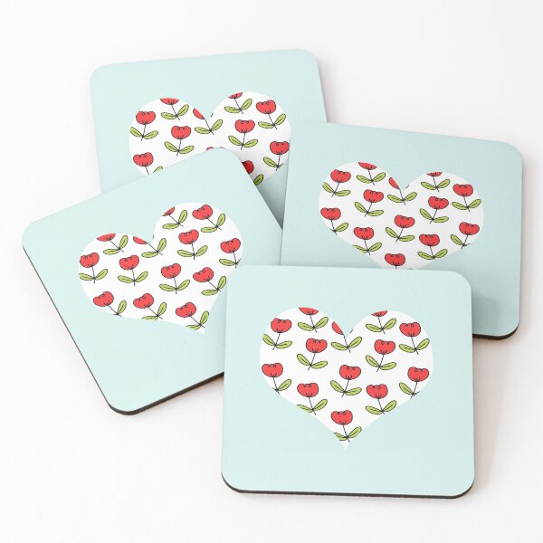 Item preview, Red Floral Heart designed and sold by moonlovedesigns.