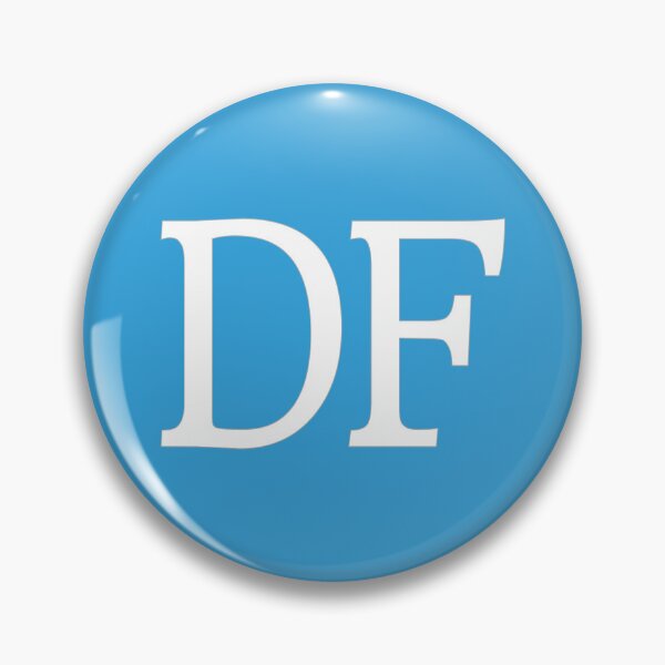 Item preview, DF Initials Monogram Elegant White Letters designed and sold by Jeallan Designs.