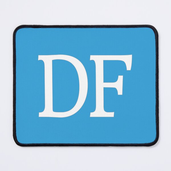 Item preview, DF Initials Monogram Elegant White Letters designed and sold by Jeallan Designs.
