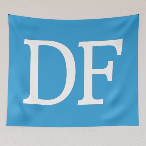 Item preview, DF Initials Monogram Elegant White Letters designed and sold by Jeallan Designs.