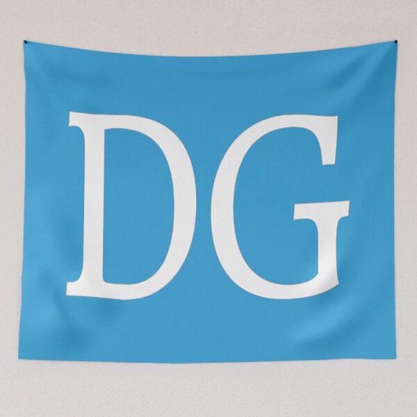 Item preview, DG Initials Monogram Elegant White Letters designed and sold by Jeallan Designs.