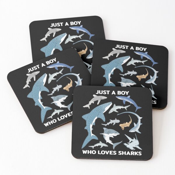 Item preview, Just a boy who loves Sharks Whale Shark Hammerhead Mako Shark designed and sold by NicGrayGraphic.