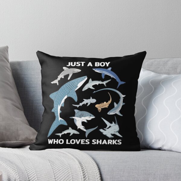 Item preview, Just a boy who loves Sharks Whale Shark Hammerhead Mako Shark designed and sold by NicGrayGraphic.