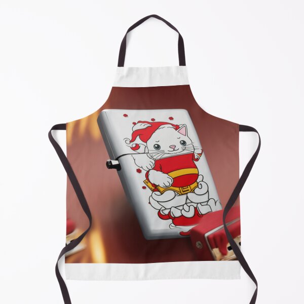Item preview, Zippo Lighter has a Cat in a Santa Costume Pattern. designed and sold by Sitred123.