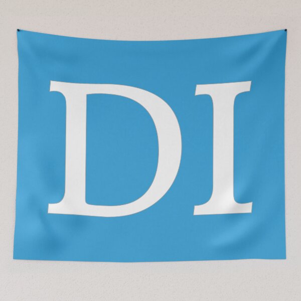 Item preview, DI Initials Monogram Elegant White Letters designed and sold by Jeallan Designs.