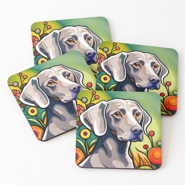 Artikelvorschau, Weimaraner Psychedelischer Jugendstil entworfen und verkauft von typogracat.