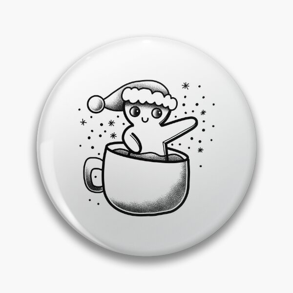 Item preview, Witchcore Boho Tattoo Santa Gingerbread man in a cup designed and sold by jazzydevil.
