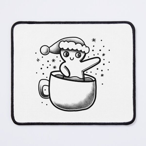 Item preview, Witchcore Boho Tattoo Santa Gingerbread man in a cup designed and sold by jazzydevil.
