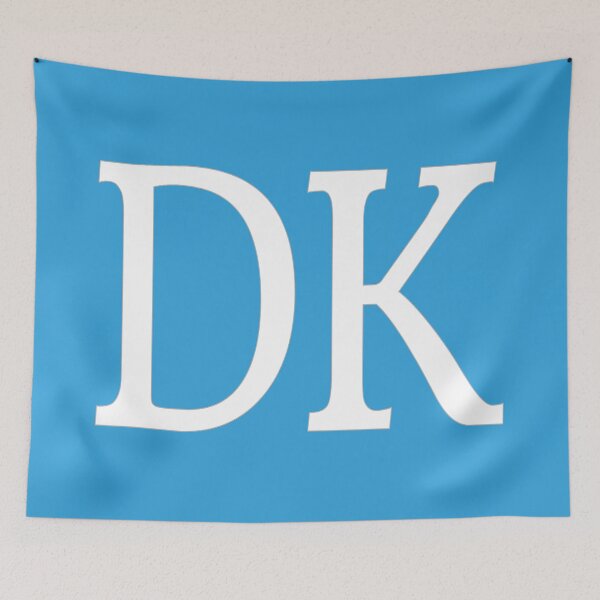 Item preview, DK Initials Monogram Elegant White Letters designed and sold by Jeallan Designs.