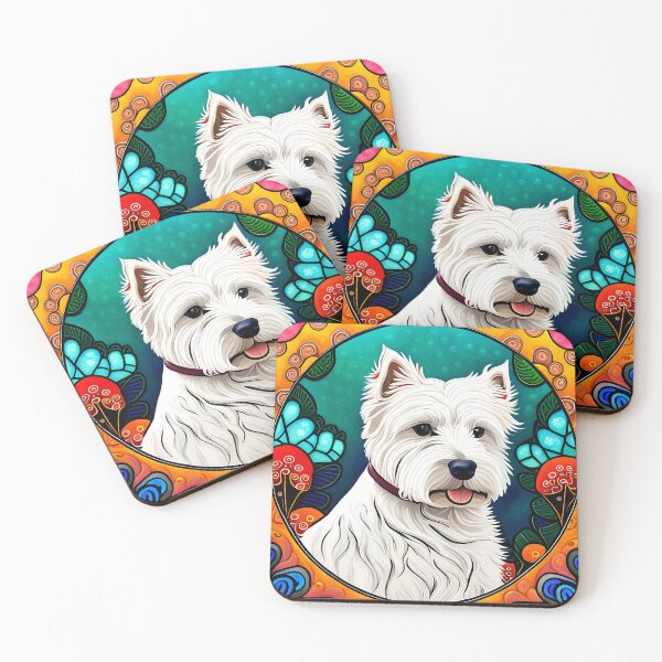 Item preview, West Highland White Terrier Psychedelic Art Nouveau designed and sold by typogracat.