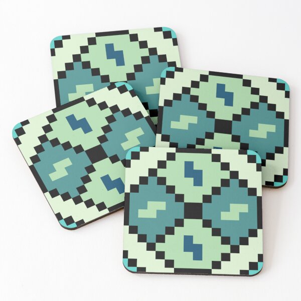 Item preview, Pixel green circles mosaic pattern designed and sold by 16artypixels.