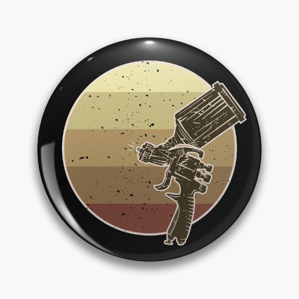 Item preview, Auto Body Painting Paint Spray Gun round retro distressed design for Car painters  designed and sold by venomousvector.