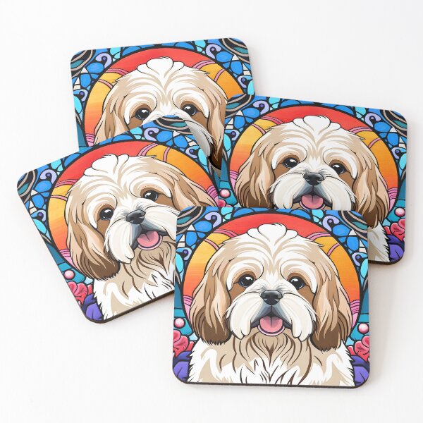 Item preview, Lhasa Apso Psychedelic Art Nouveau designed and sold by typogracat.