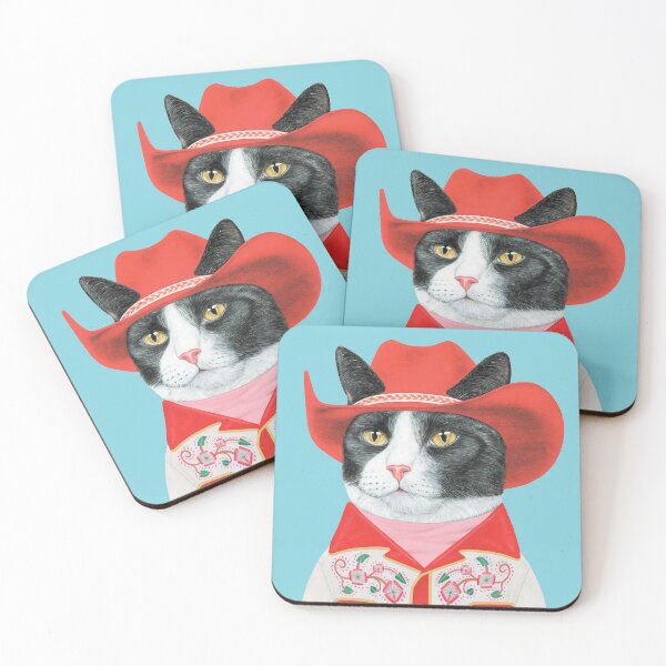 Item preview, Tuxedo Cat Cowboy designed and sold by AnimalCrew.